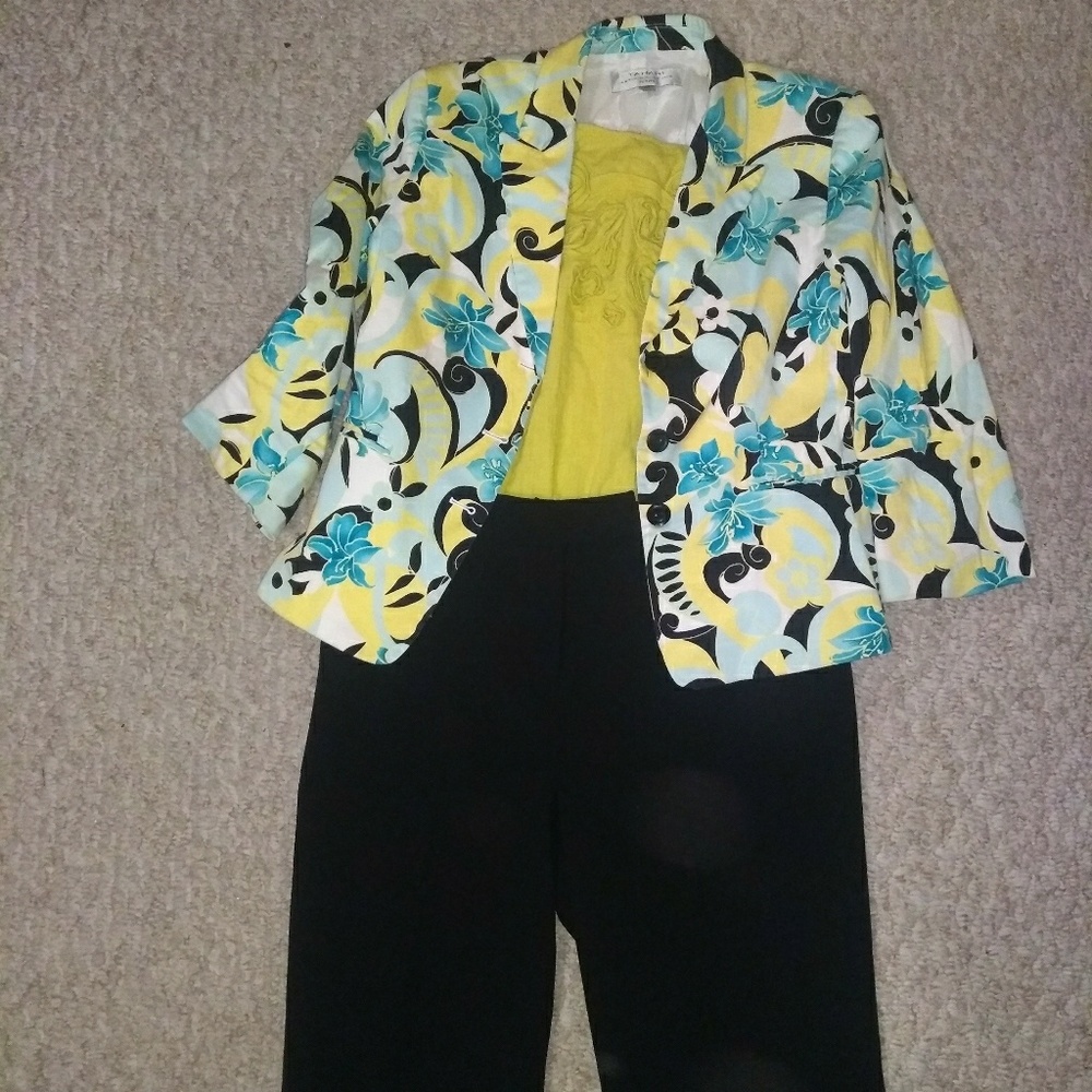 Multi Color Jacket - Teal/Yellow/Black/White
